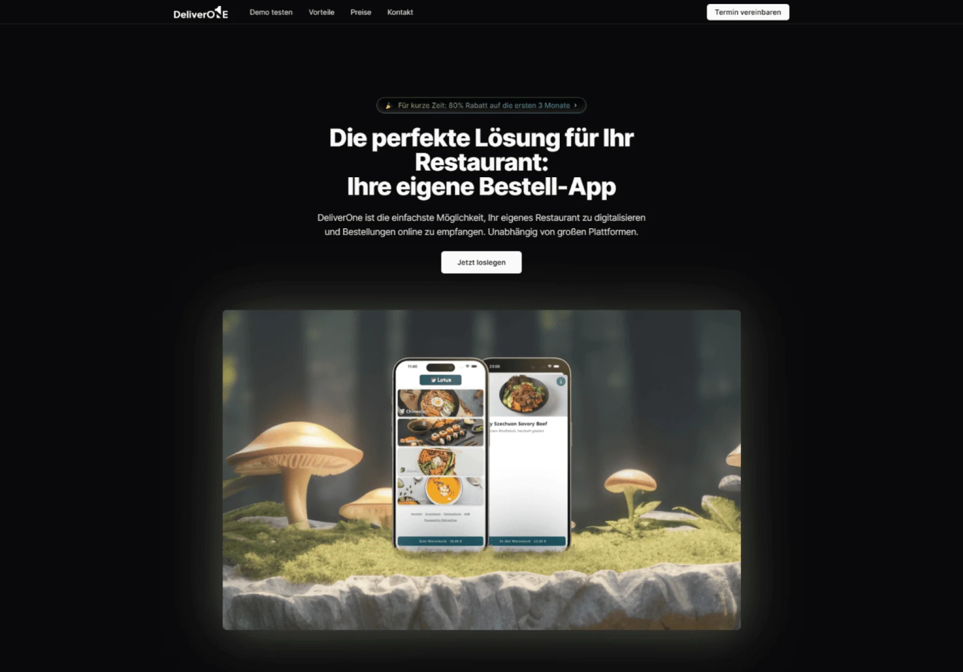 Projekt "www.Eigene-Lieferservice-App.de". UI/UX Design, Webentwicklung.